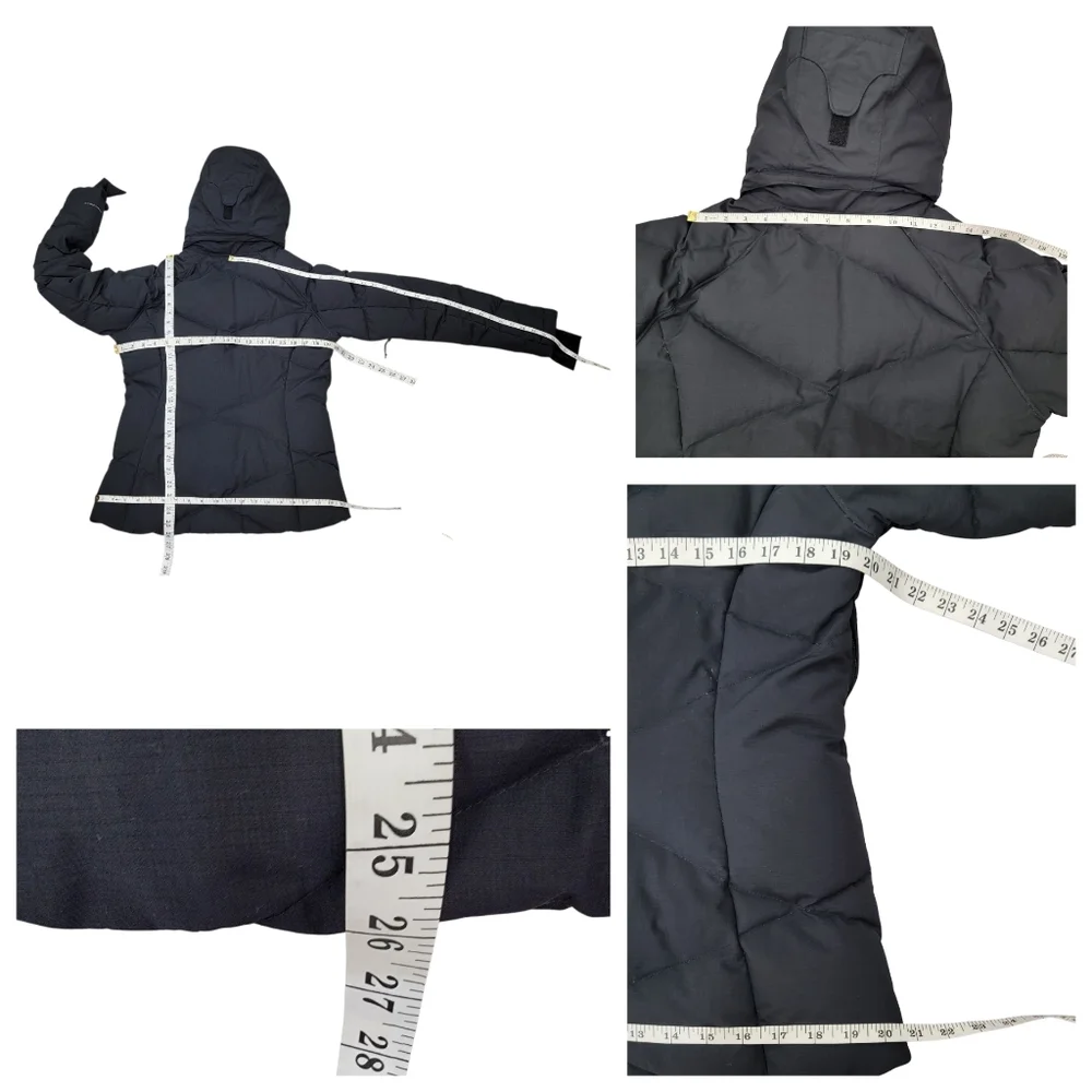 Columbia Lay D Down Puffer Coat Black Down Filled Winter Jacket Youth Size M - Picture 15 of 16